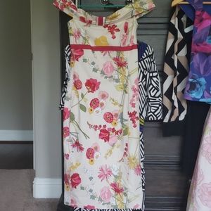 Karen Millen Off Shoulder Floral Wiggle Dress